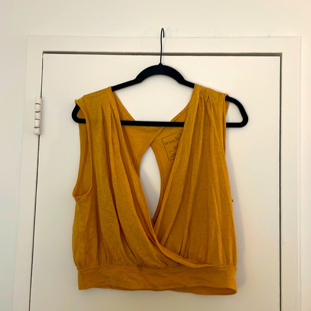 mustard free people tank
